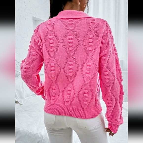 125- Best seller!! Cable knit sweater with peter pan collar - Picture 3 of 4